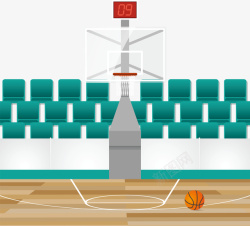篮球场与座位素材