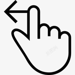 手滑动一个手指向左滑动手势概述手象征图标高清图片