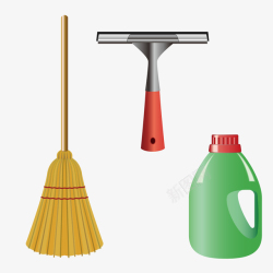 大扫把清洁剂笤帚世界卫生日清洁工具矢量图高清图片
