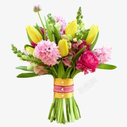 一束杂花手捧花高清图片