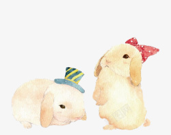 帽子里的兔子矢量素材卡通兔子高清图片