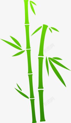简笔画素材绿色竹子矢量图高清图片