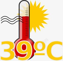 温度计测量夏天的高温天气高清图片