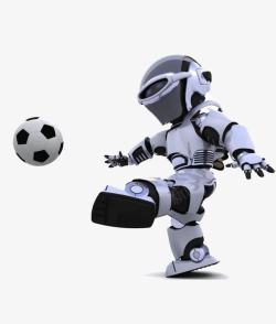 一个踢足球队机器人素材