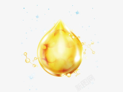 平面水滴健康黄金水滴高清图片
