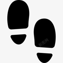 鞋的脚印足迹图标高清图片