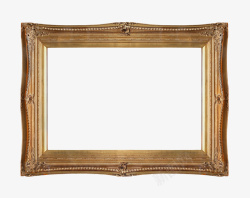 旧式木头框架巴洛克风格相框摄影高清图片
