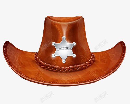 一顶牛仔帽子png免抠素材_新图网 https://ixintu.com 写实 帽子 手绘 拟物化 西部牛仔