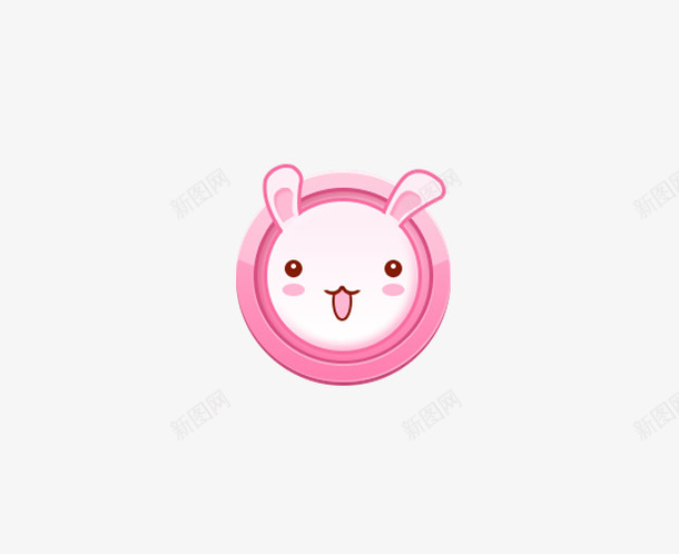 粉嫩小兔子图标png_新图网 https://ixintu.com png图片 png图片素材 免费png素材 卡通 可爱 小白兔 粉色