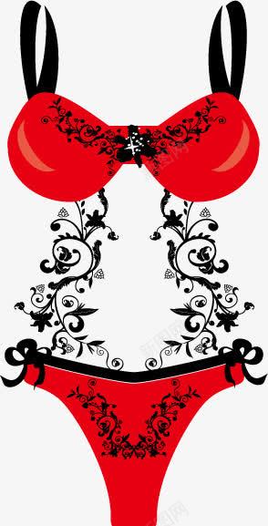 性感红色女士内衣png免抠素材_新图网 https://ixintu.com 内衣 内裤 女性 性感 文胸 红色 胸罩