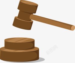 木质法庭敲击法槌素材