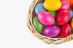 新的一天纯色庆祝复活节发亮的食用彩蛋实高清图片