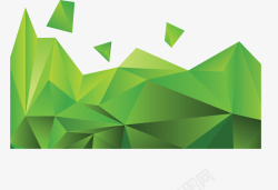抽象绿色几何边框矢量图素材