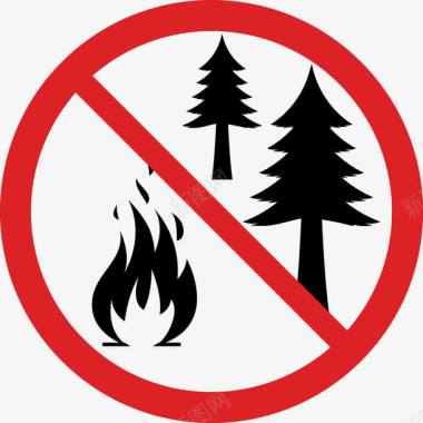 森林点火标签图标图标