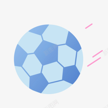 一个手绘的立体化足球图标图标