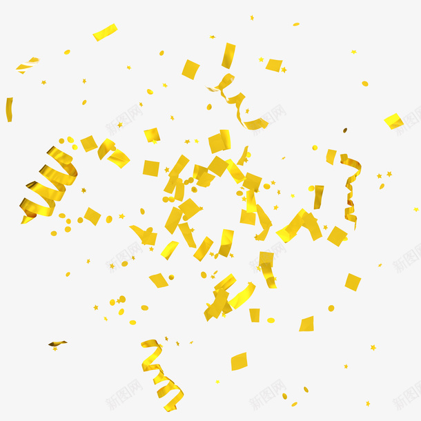 黄色的飘带png免抠素材_新图网 https://ixintu.com 矢量碎片 碎片 飘带 黄色 黄色碎片 黄色飘带
