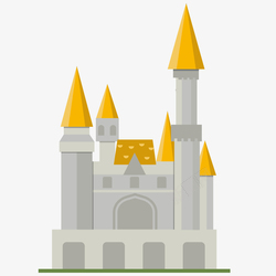 尖顶城堡教堂矢量图素材
