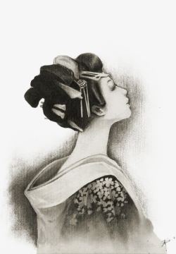 日本素描日姬高清图片