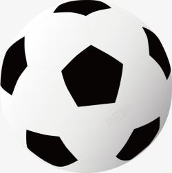 黑白足球五边形元素素材