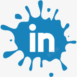 LinkedIn图标社会媒体污点集linkedin图标高清图片
