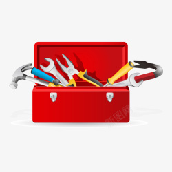 红色工具箱卡通红色的工具箱高清图片