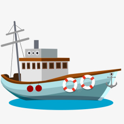 渔船插图卡通轮船高清图片