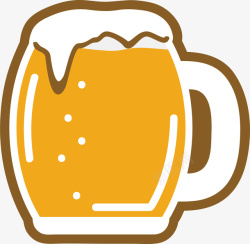 比利时啤酒花黄色的比利时啤酒杯图标高清图片