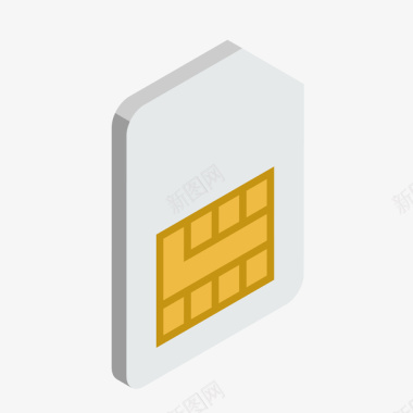 扁平化SIM卡图标图标