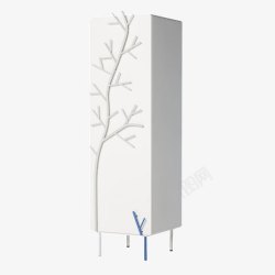 树枝形创意的白色柜子高清图片
