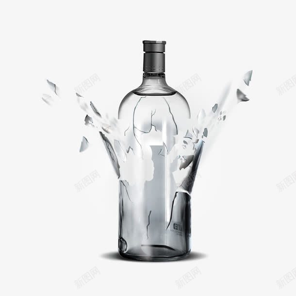 破碎瓶子png免抠素材_新图网 https://ixintu.com 易碎品 玻璃 瓶子 破碎