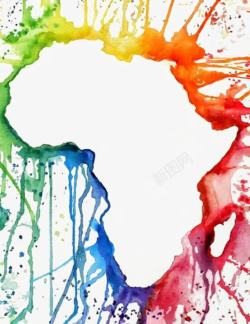 地图板块非洲高清图片