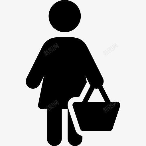 家庭主妇购物图标png_新图网 https://ixintu.com 商务 女人 家庭主妇 购物 购物商店 购物袋 超市