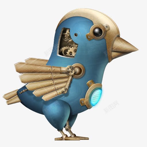 蒸汽朋克推特鸟令人惊叹的微博鸟图标png_新图网 https://ixintu.com Bird Steampunk Twitter 推特 蒸汽朋克 鸟