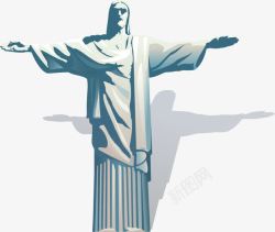 巴西地标手绘基督像高清图片