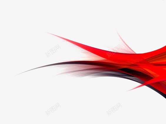红色渐变色曲线png免抠素材_新图网 https://ixintu.com 弯曲 扭曲 科技 科技感 红色线条 线型 线条