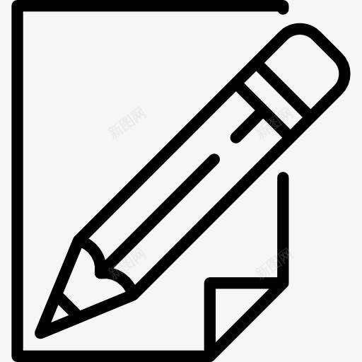 铅笔图标png_新图网 https://ixintu.com 医疗 处方 工具和用具 文件 清单 纸张 铅笔