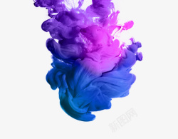 蓝紫烟雾素材