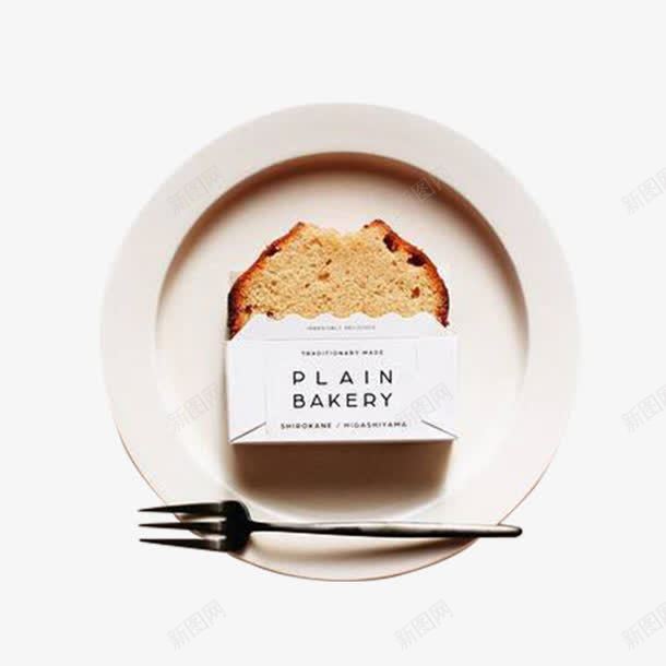 圆盘里的面包png免抠素材_新图网 https://ixintu.com 凹凸感盘子 小麦色 方包 银色叉子