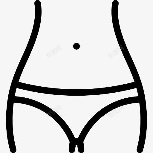 女人的腰图标png_新图网 https://ixintu.com 健康 内衣 内裤 医疗 肚脐 薄