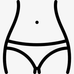 肚脐女人的腰图标高清图片