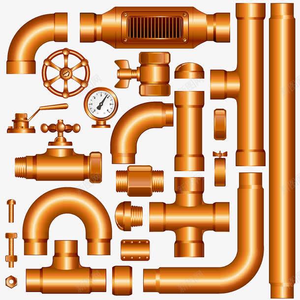 水管png免抠素材_新图网 https://ixintu.com 水管 金属 阀门