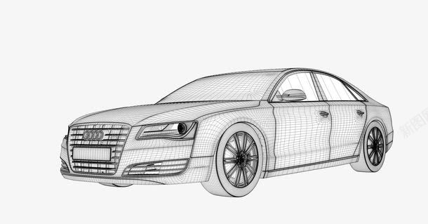 灰色奥迪汽车模型png免抠素材_新图网 https://ixintu.com 奥迪 模型 汽车 灰色