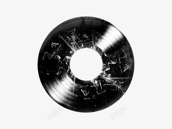 黑胶碟片png免抠素材_新图网 https://ixintu.com 创意 唱片 复古唱片 艺术 黑色碟片