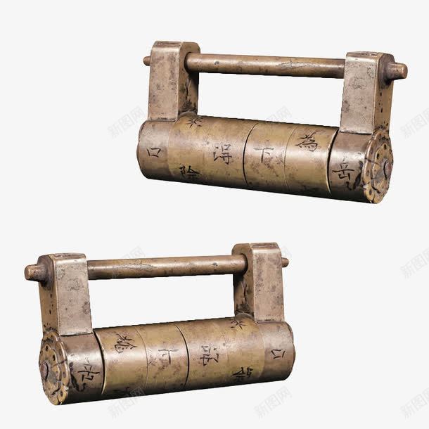 古代长型锁png免抠素材_新图网 https://ixintu.com 产品实物 古代锁 古董 宝贵 重量 锁 青铜