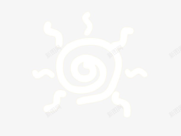 太阳装饰元素png免抠素材_新图网 https://ixintu.com 太阳 手绘太阳 白色圆圈