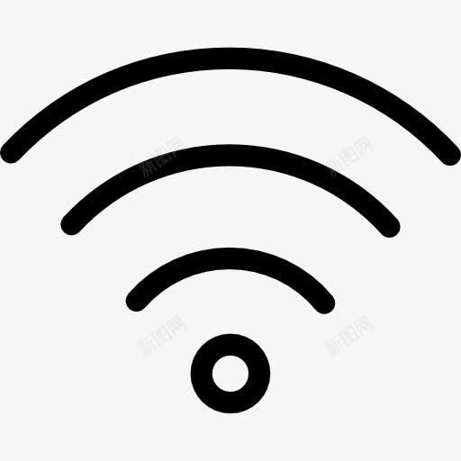 WiFi信号图标图标png_新图网 https://ixintu.com WiFi信号 接口 无线上网 无线连接 连接互联网