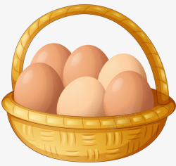 篮筐一篮子鸡蛋高清图片