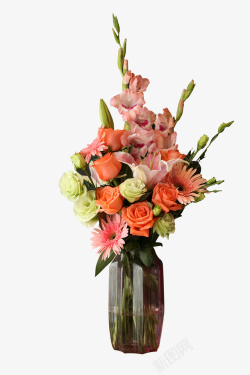 艳丽花朵产品实物花瓶鲜花高清图片