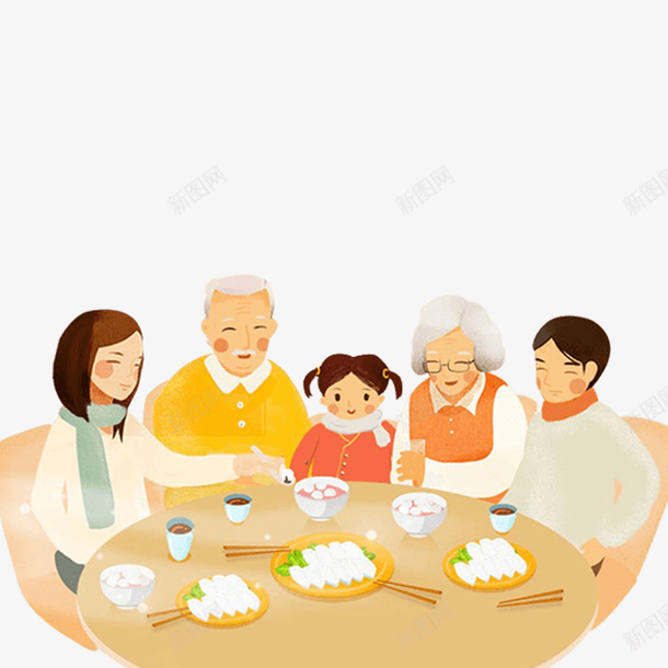 一家人吃饭psd免抠素材_新图网 https://ixintu.com PNG免抠图下载 吃饭 大餐 开心 晚餐 聚餐