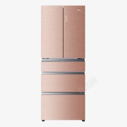 日式多门电冰箱玫瑰金多门冰箱高清图片